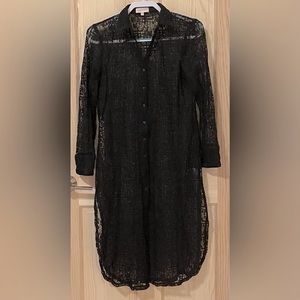 Urban Girl Black Lace Button up Shirt/Dress